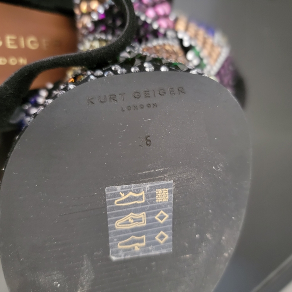 Kurt Geiger Brixton Women's Black Multi-Color Platform Heels Size 6 - Picture 12 of 12